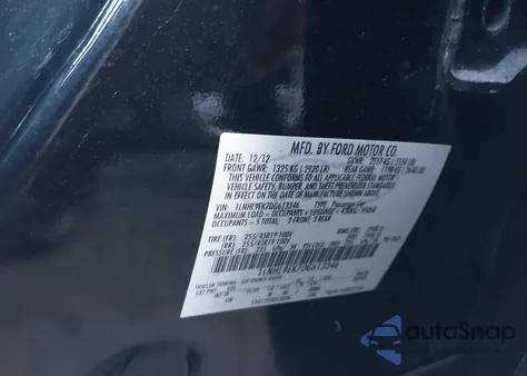 2013 Lincoln Mks z USA, uszkodzony, nr VIN 1LNHL9EK7DG613346